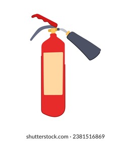 caricatura del extintor de incendios seguro. extinción roja, pulverización de equipos, precaución ayudan a la señal del extintor de incendios seguro. ilustración vectorial de símbolo aislado