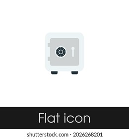 safe Flat icon Design Isolated White Background, Eps 10