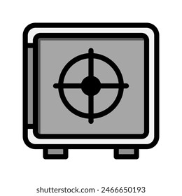 Safe flat icon. editable financial security symbol. Vector Illustrations.