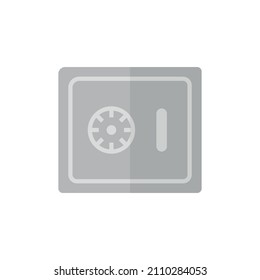 Icono plano seguro sobre fondo blanco