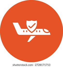 Voo seguro Ícone Vetor Design Illustration