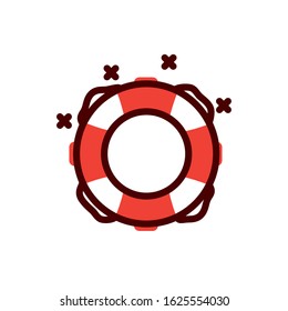 Safe float design, Emergency rescue save department 911 danger help safety and aid theme Vector illustration