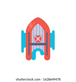 Safe float design, Emergency rescue save department 911 danger help safety and aid theme Vector illustration