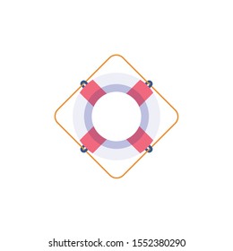 Safe float design, Safety water rescue lifebuoy equipment and pool theme Vector illustration