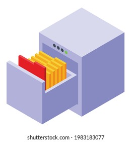 Safe folders backup icon. Isometric of Safe folders backup vector icon for web design isolated on white background