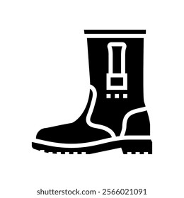 safe footwear injury prevention glyph icon vector. safe footwear injury prevention sign. isolated symbol illustration