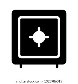 safe glyph icon