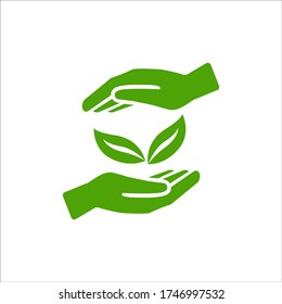 Safe green and earth icon set