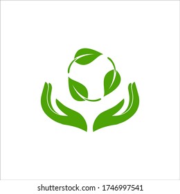 Safe green and earth icon set