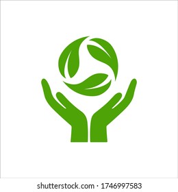 Safe green and earth icon set