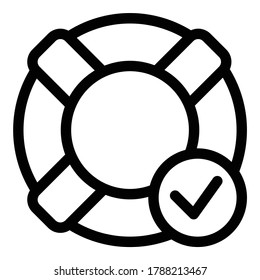 Icono plano de garantía segura aislado en fondo blanco