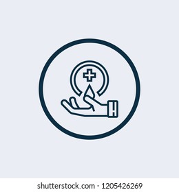 Safe hand washing icon. Vector illustration