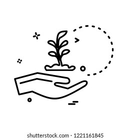 Safe hands icon design vector