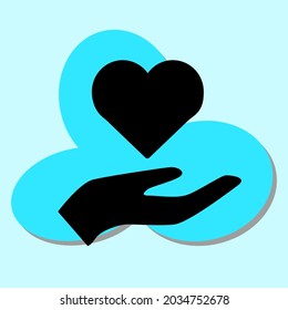 safe to heart icon isolated, vector isolated design