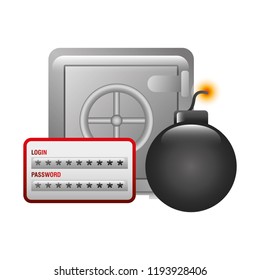 safe heavy box with set icons