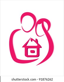 Safe home concept icon