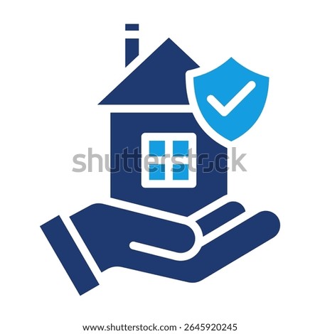 Safe Home Icon Fill Vector Illustration