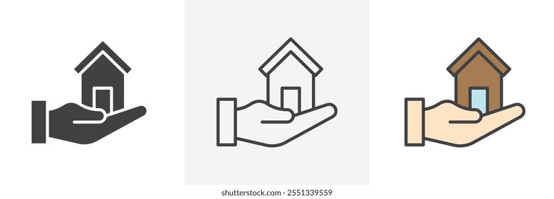 Safe home icon pack. Vector illustration. EPS10