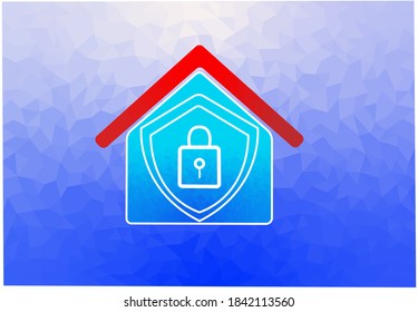 Safe home security system icon 