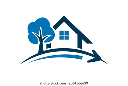 Safe House Creative Logo Idea Graphic Element Property and construction logo design vector