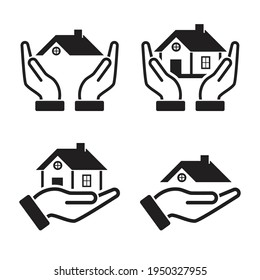 Icono de la casa segura aislado en la ilustración del vector de fondo blanco.