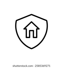 safe house iconVector illustration in black