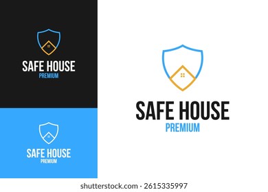 Safe house logo design vector symbol illustration