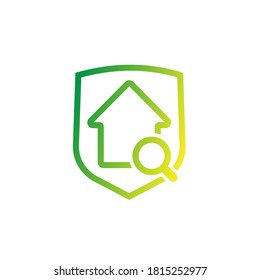 Safe house search vector icon