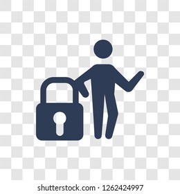 safe human icon. Trendy safe human logo concept on transparent background from Feelings collection