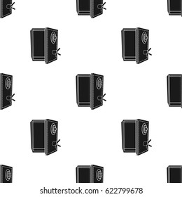 Safe icon in black style isolated on white background. Crime pattern stock vector illustration.