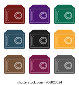 Safe icon in black style isolated on white background. Hotel symbol stock vector illustration.