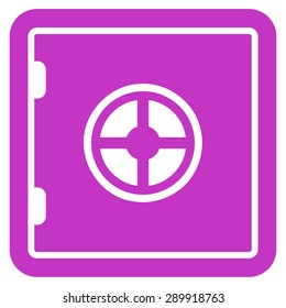 Safe icon from Business Bi-color Set. This flat vector symbol uses violet color, rounded angles, and isolated on a white background.