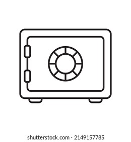 Safe icon. Business and finance icon. Vector isolated illustration.