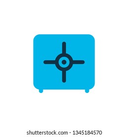 Safe icon colored symbol. Premium quality isolated strongbox element in trendy style.