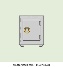 safe icon. Element of banking icon for mobile concept and web apps. Field outline safe icon can be used for web and mobile