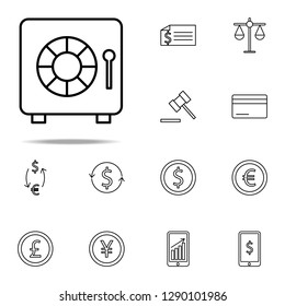 safe icon. Finance And Chart icons universal set for web and mobile