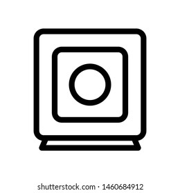 Safe Icon , Finance Save Money , Template Design Logo Vector Illustration , Outline Solid Background White