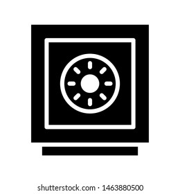 Safe Icon , Finance Save Money , Template Design Logo Vector Illustration , Outline Solid Background White
