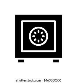 Safe Icon , Finance Save Money , Template Design Logo Vector Illustration , Outline Solid Background White
