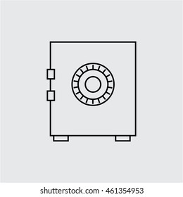 Safe icon illustration vector outline