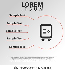 safe icon. safe infographics template
