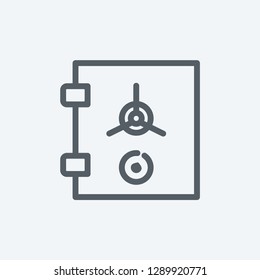 Safe icon isolated on background. Protection symbol modern, simple, vector, icon for website design, mobile app, ui. Vector Illustration
