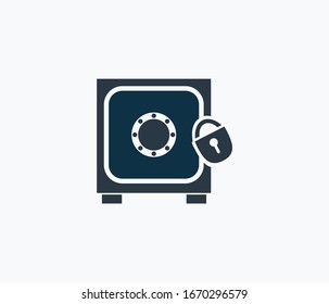 Safe icon isolated on clean background. Safe icon concept drawing icon in modern style. Vector illustration for your web mobile logo app UI design.