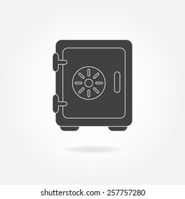 Safe icon isolated on white background. Security concept. Vector illustration. 