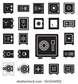 Safe Icon Isolated. Security and Protection Sign. Banking, Money, Deposit Symbol or Pictogram For Web, Design, Business