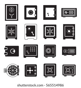 Safe Icon Isolated. Security and Protection Sign. Banking, Money, Deposit Symbol or Pictogram For Web, Design, Business