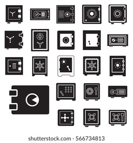 Safe Icon Isolated. Security and Protection Sign. Banking, Money, Deposit Symbol or Pictogram For Web, Design, Business