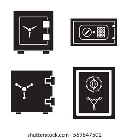Safe Icon Isolated. Security and Protection Sign. Banking, Money, Deposit Symbol or Pictogram For Web, Design, Business