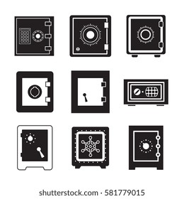 Safe Icon Isolated. Security and Protection Sign. Banking, Money, Deposit Symbol or Pictogram For Web, Design, Business
