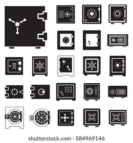 Safe Icon Isolated. Security and Protection Sign. Banking, Money, Deposit Symbol or Pictogram For Web, Design, Business